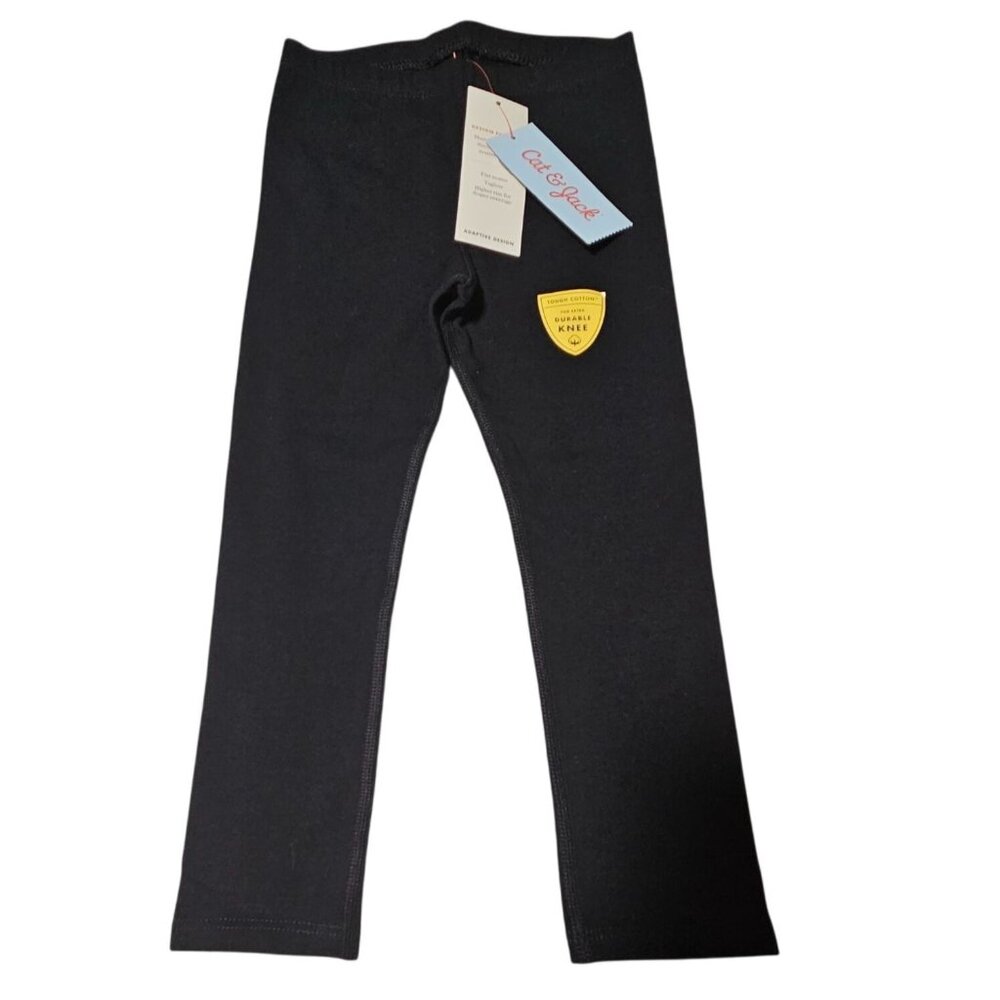 Cat & Jack Black Legging Pants Toddler Girls Size 3 T Adaptive Design High Rise